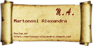 Martonosi Alexandra névjegykártya